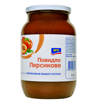 Повидло Aro Персикове стерилізоване вищого ґатунку 1350г