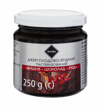 Джем Rioba Вишня-шоколад-мед плодово-ягодный 250г