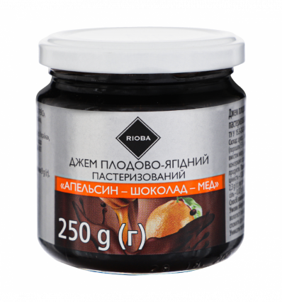 Джем Rioba Апельсин-шоколад-мед плодово-ягідний 250г