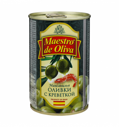 Оливки Maestro de Oliva з креветкою 300г
