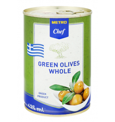 Оливки Fine Food зелені з кісточкою великі 420г
