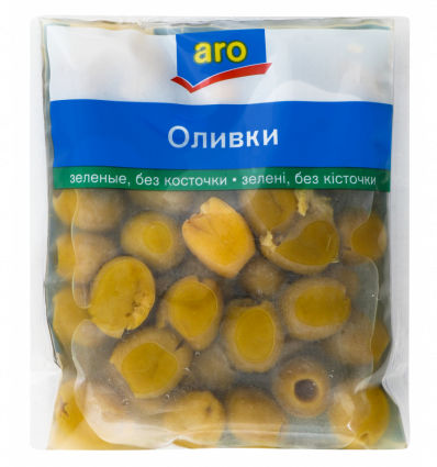 Оливки Aro зелені без кісточок консервовані 160г*3шт 480г