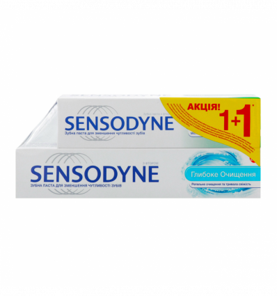 Паста зубна Sensodyne Глибоке очищення+Фтор 75+50мл