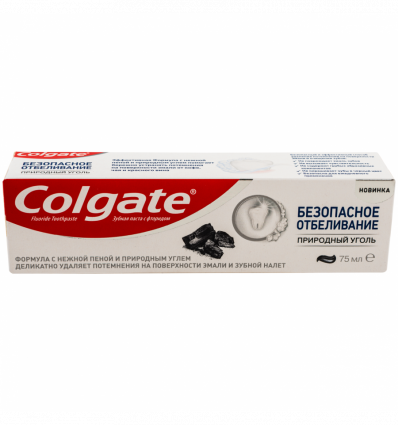 Паста зубна Colgate Безпечне відбілювання Природне вугілля 75мл