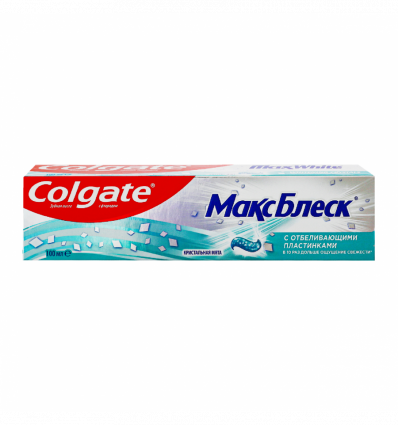 Паста зубна Colgate МаксБлиск з відбілюючими пластинами 100мл