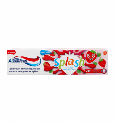 Паста зубная Aquafresh Splash со вкусом клубники и мяты 50мл