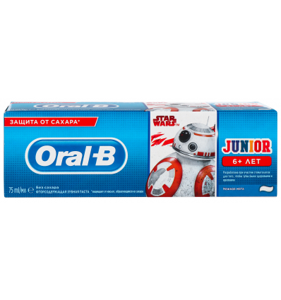 Зубна паста Oral-B Star Wars Junior для дітей від 6 років 75мл
