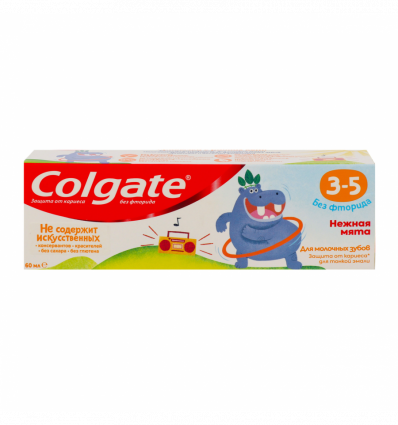 Зубная паста Colgate Нежная мята 3-5 детская без фторида 60мл