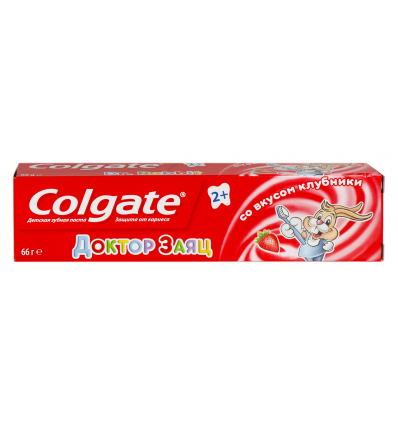 Зубна паста Colgate Лікар Заєць дитяча смак полуниці 50мл