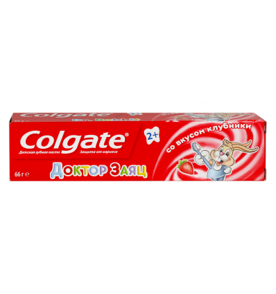 Зубная паста Colgate Доктор Заяц детская со вкусом клубники 50мл