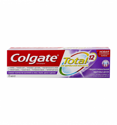 Зубная паста Colgate Total 12 Pro-Здоровье Десен 75мл