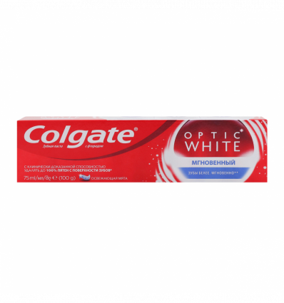 Зубна паста Colgate Optic White Сліпуча м`ята 75мл