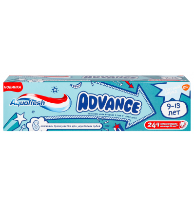 Паста зубная Aquafresh Advance для детей 9-13 лет 75мл