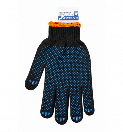 Рукавички чорні з ПВХ крапкою, 3 нитки, BuroClean ECO ( 10200351 )