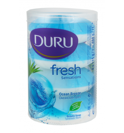 Мило туалетне Duru Fresh Sensat Океанський бриз 115г*4шт460г