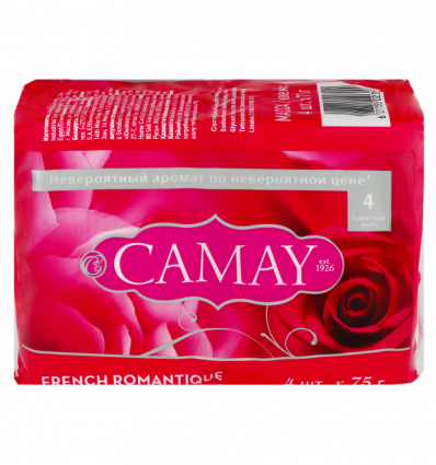 Мыло туалетное Camay French Romantique 75г*4шт 300г