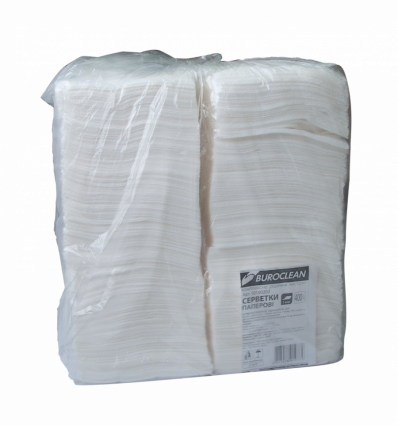 Серветки паперові, 240*240 мм, 400шт, в пп упаковці, білий