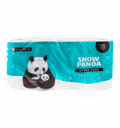 Туалетная бумага Снежная панда Extra Care Sensitive трехслойная, 16 рул