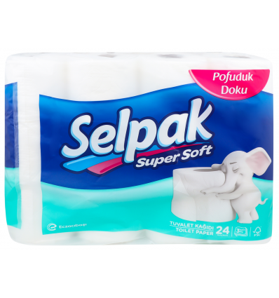 Туалетний папір Selpak Super Soft тришаровий, 24 рул