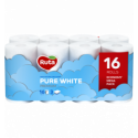 Туалетная бумага Ruta Pure white premium трехслойная, 16 рул