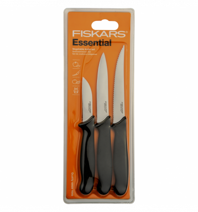 Набор ножей Fiskars Essential для чистки 3шт
