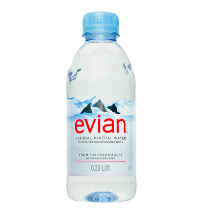 Вода минеральная Evian негазированная 0,33л