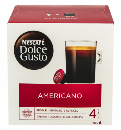 Кофе Nescafe Dolce Gusto Americano 10г*16шт 160г