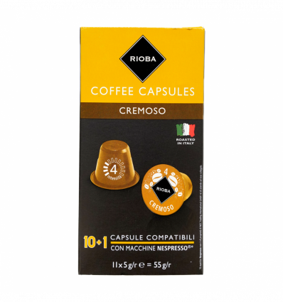 Кава Rioba Nespresso Cremoso в капсулах 10шт Х5г