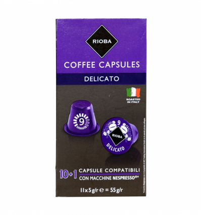 Кофе Rioba Nespresso Delicato в капсулах 10шт Х5г