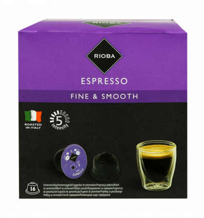 Кава Rioba Espresso обсмажена мелена в капсулах 16*7г/уп