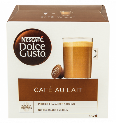 Кофе Nescafe Dolce Gusto Cafe au lait в капсулах 16*10г/уп.