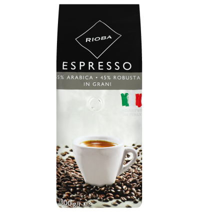 Кава Rioba Espresso Silver натуральна смажена в зернах 1кг
