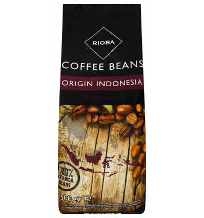 Кава Rioba Coffee Beans індонезійська смажена у зернах 500г