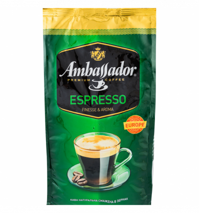 Кава Ambassador Espresso натуральна смажена в зернах 900г
