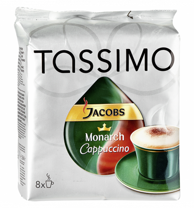 Набір Tassimo Jacobs Cappuccino кава 8шт+молочний концентрат 8шт 260г
