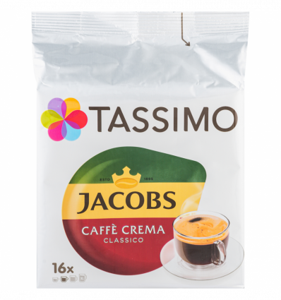 Кофе Tassimo Jacobs Caffe Crema Classico натуральный молотый 112г