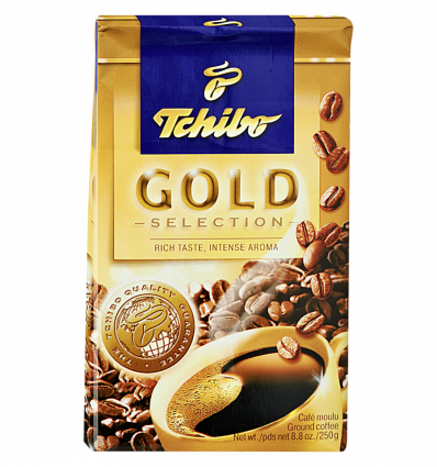 Кофе Tchibo Gold Selection натуральный молотый среднеобжаренный 250г