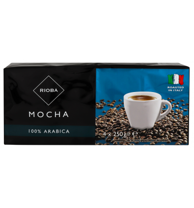 Кофе Rioba Espresso натуральный жареный молотый 250г*4шт 1кг