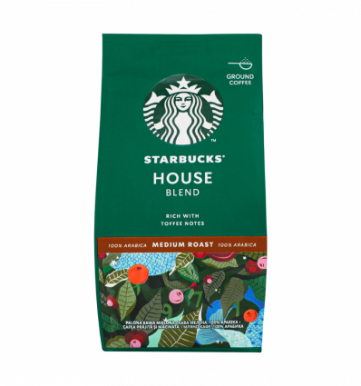 Кава Starbucks House Blend натуральна смажена мелена 200г