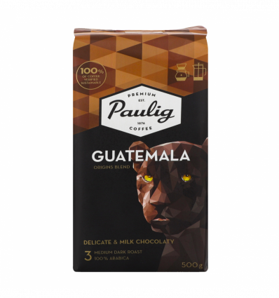 Кава Paulig Guatemala натуральна смажена мелена 500г