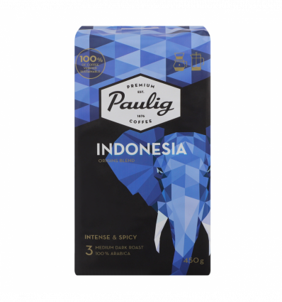 Кава Paulig Indonesia натуральна смажена мелена 450г