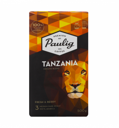 Кофе Paulig Tanzania натуральный жареный молотый 500г