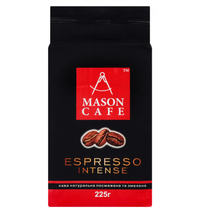 Кофе Mason Cafe Espresso Intense натуральный жареный молотый 225г