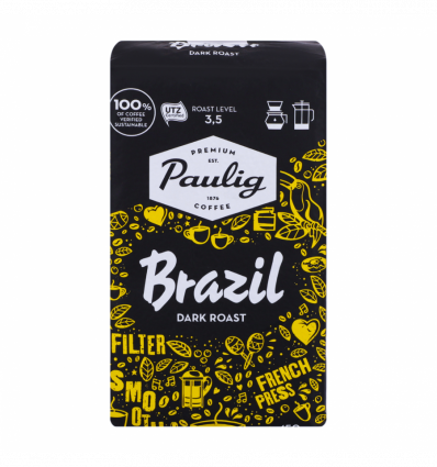 Кава Paulig Brazil Dark Roast натуральна смажена мелена 450г