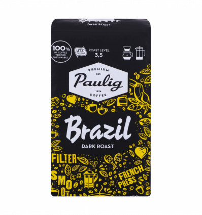 Кофе Paulig Brazil Dark Roast натуральный жареный молотый 450г