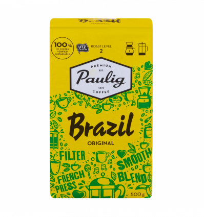 Кава Paulig Brazil Original натуральна смажена мелена 500г