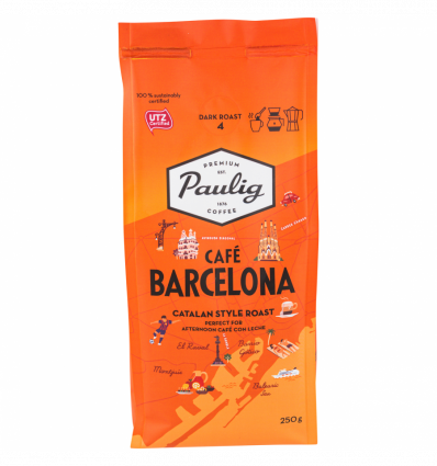 Кофе Paulig Café Barcelona натуральный жареный молотый 250г