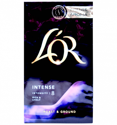 Кофе L`OR Intense натуральный жареный молотый 250г