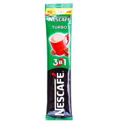 Напиток Nescafé 3в1 Turbo кофейный растворимый 13г