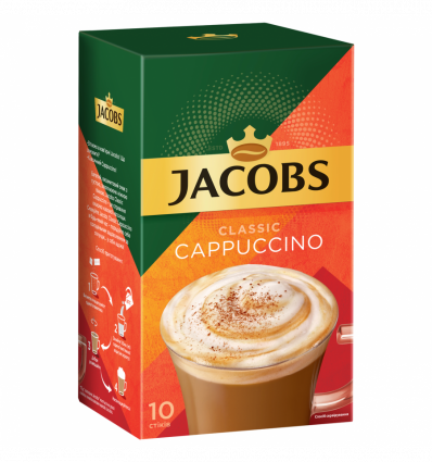 Напій кавовий Jacobs Classic Cappuccino розчинний 18.7г*10